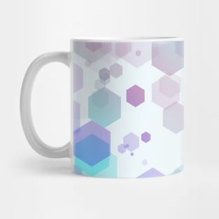 Abstract Purple-Blue Hexagon - Shape Pattern Mug